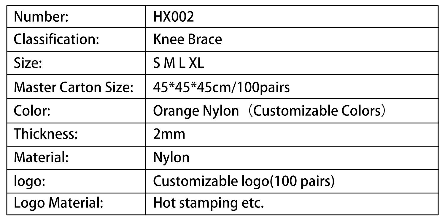 Orange Nylon Knee Brace