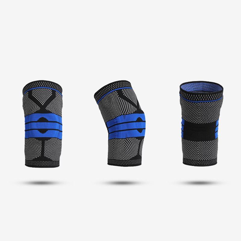 Balck Blue 3D Silicone Knee Pad