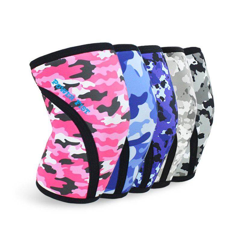 Camouflage 5mm Neoprene Weightlifting Knee Sleeve