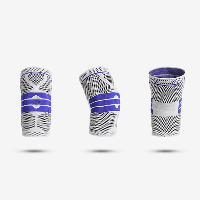 Grey Blue 3D Silicone Knee Pad