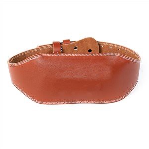 15cm PU Leather Brown Gym Belt