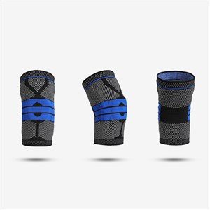 Balck Blue 3D Silicone Knee Pad