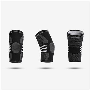 Balck Grey 3D Silicone Knee Pad