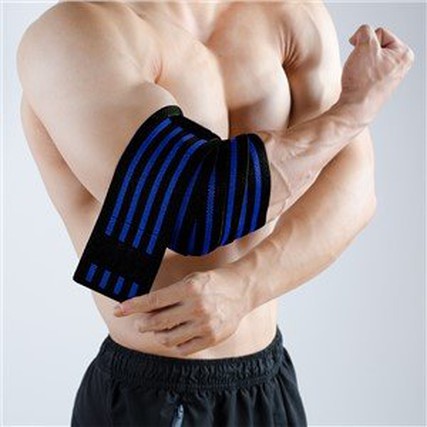 Blue 4 Stripes Elbow Strap