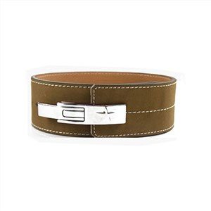 Cowhide Lever Buckle Brown Belt