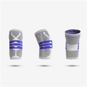 Grey Blue 3D Silicone Knee Pad