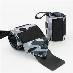 Grey Camouflage Wrist Wraps